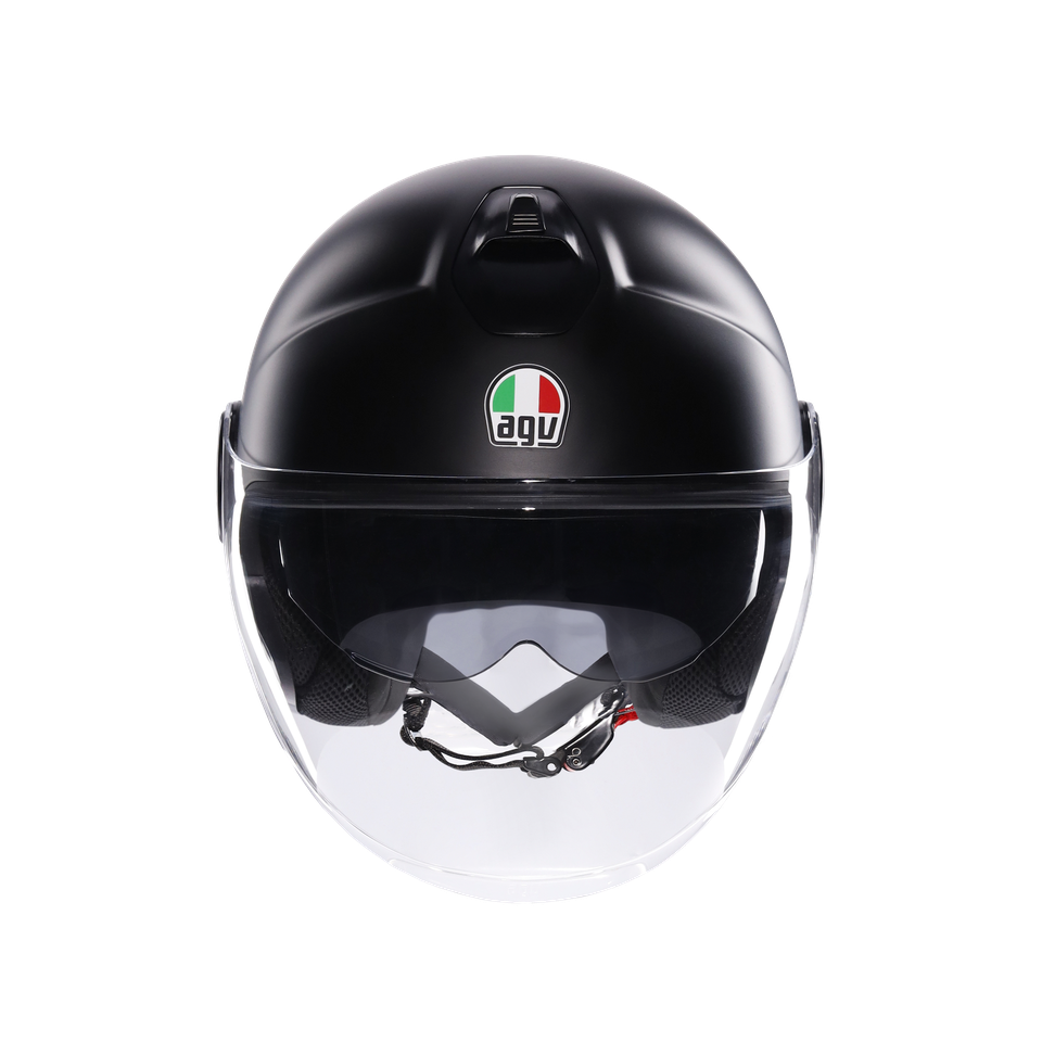 ETERES MONO MATT BLACK - MOTORBIKE OPEN FACE HELMET E2206
