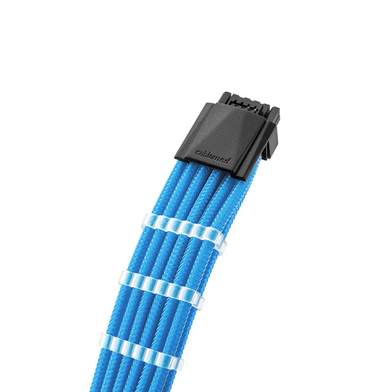 CableMod RT-Series Pro ModMesh 12VHPWR auf 3x PCI-e Kabel für ASUS/Seasonic – 60 cm. hellblau