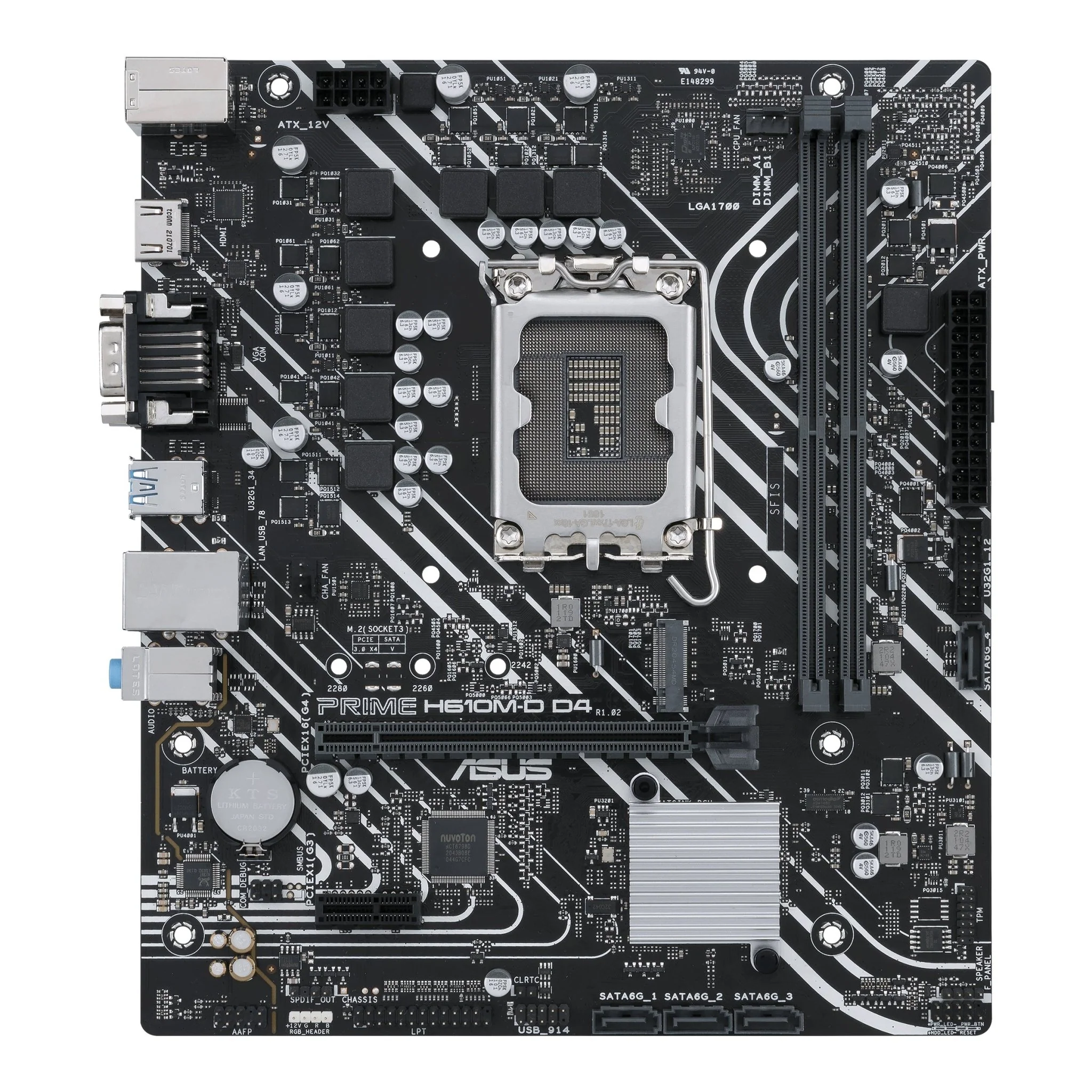 ASUS PRIME H610M-D D4 (mATX. H610. LGA 1700. DDR4) - Bundkort