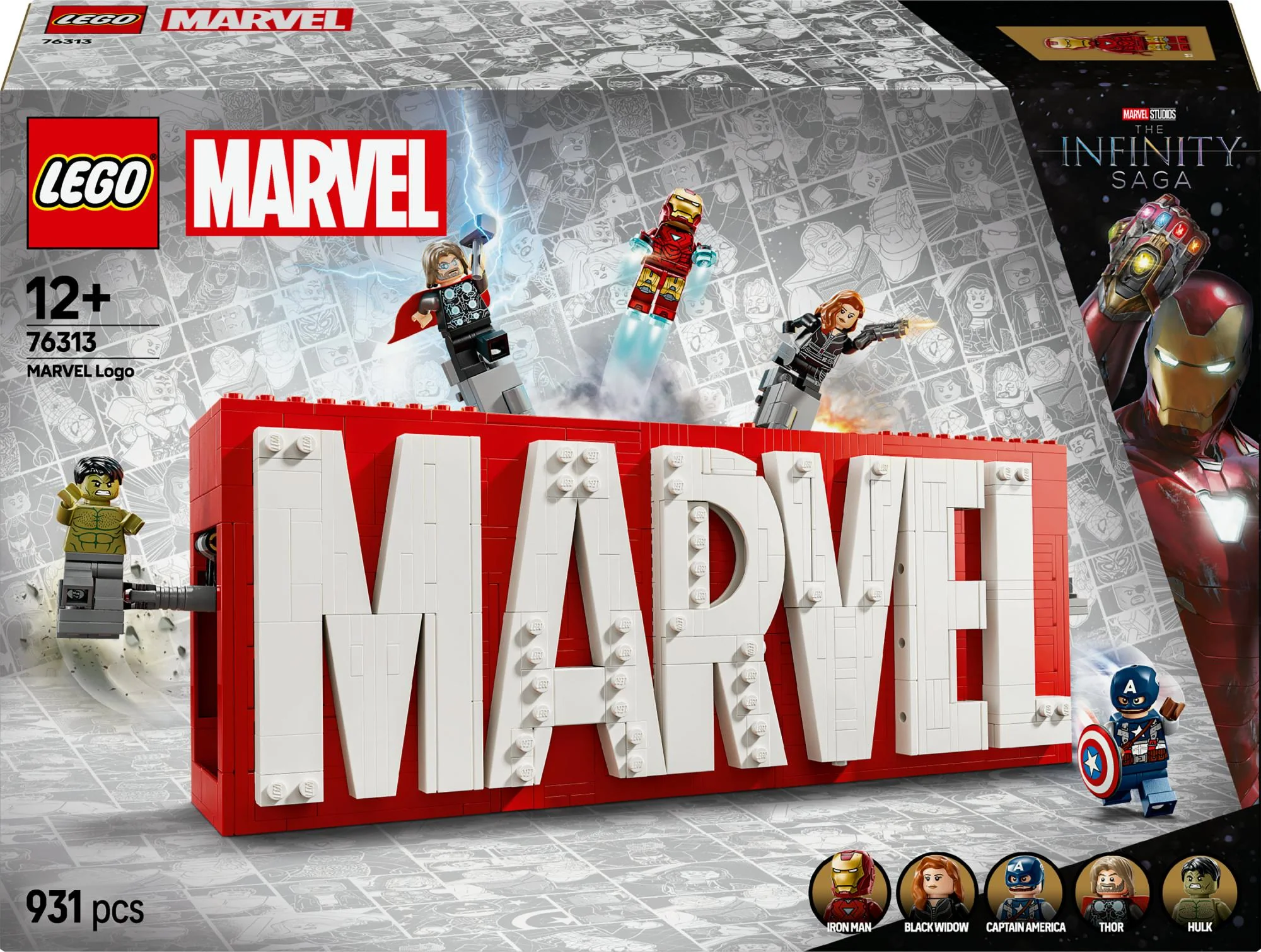 LEGO 76313 Marvel Logo & Minifigures