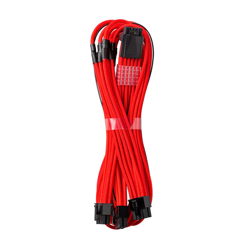 CableMod RT-Series Pro ModMesh 12VHPWR auf 3x PCI-e Kabel für ASUS/Seasonic – 60 cm. rot