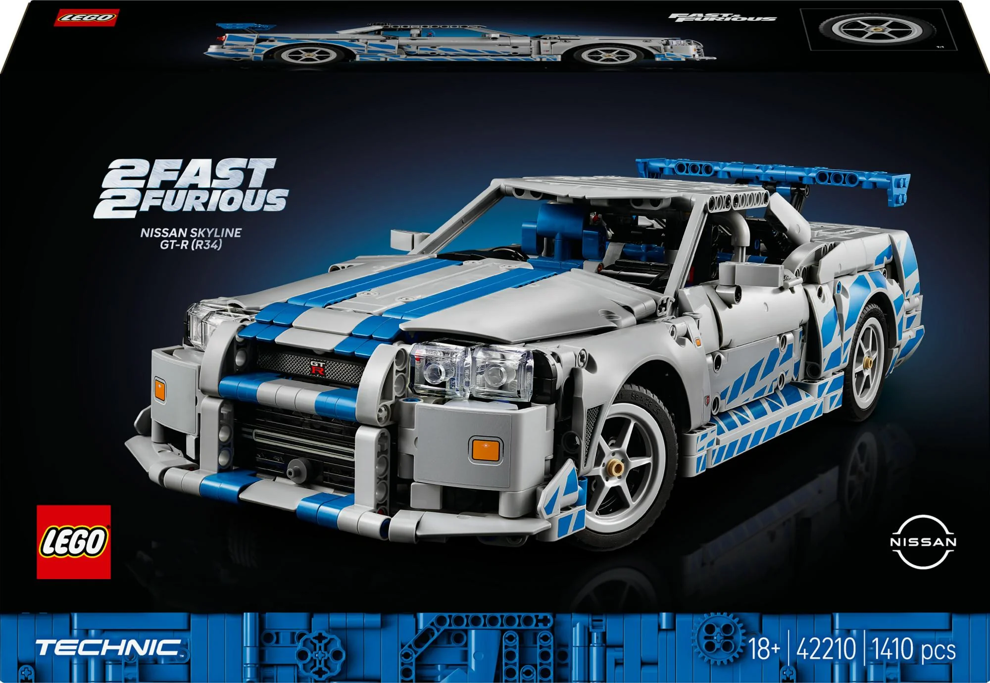 LEGO 42210 Technic 2 Fast 2 Furious Nissan Skyline GT-R(R34)