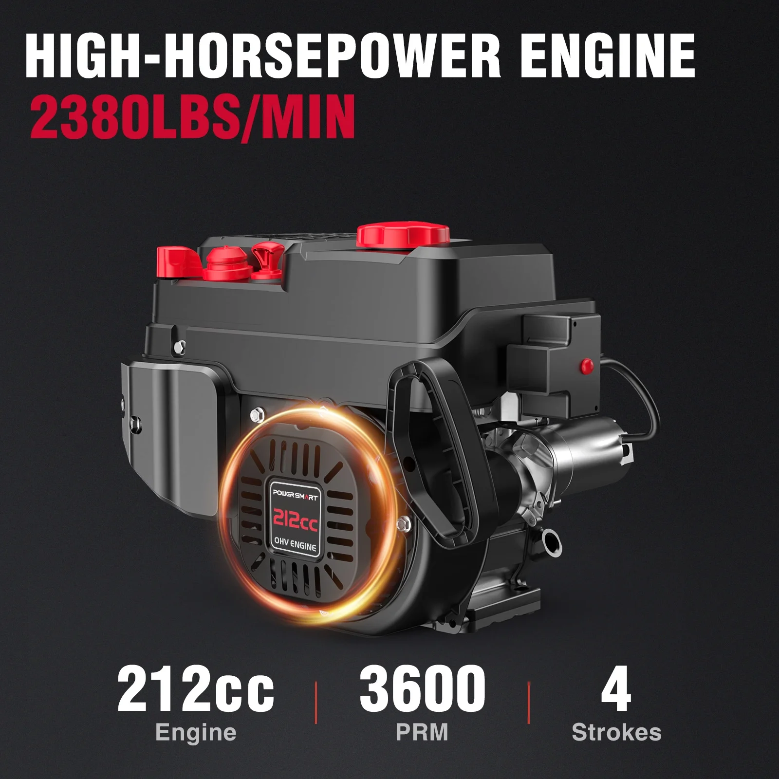 PowerSmart Brand New Self-Propelled Gas Snow Blower, 212cc 24 in. Two-Stage with 120V Electric Start and LED Headlight