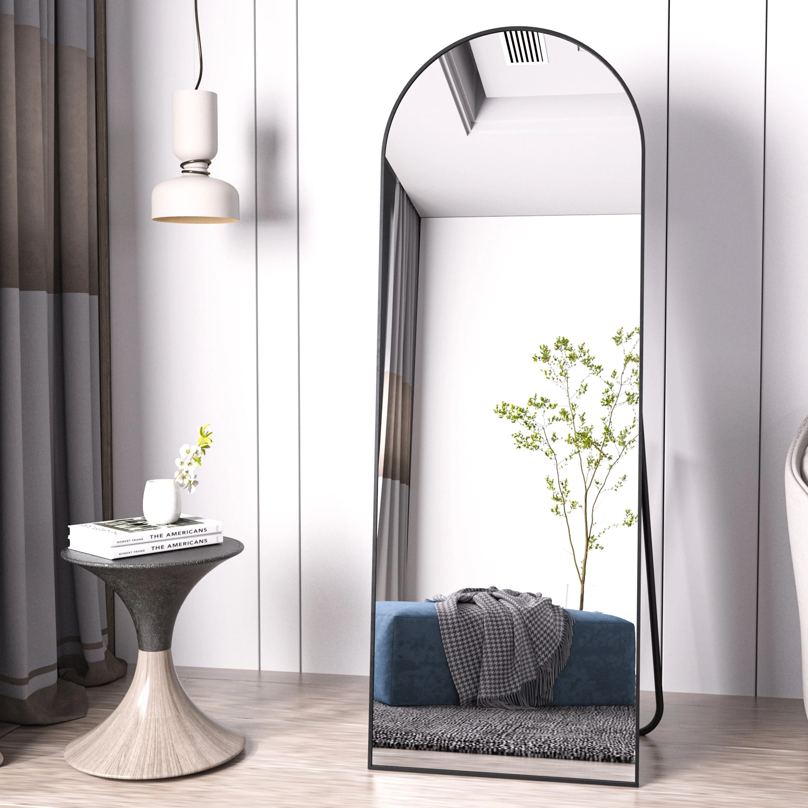 BEAUTYPEAK Arched Full Length Floor Mirror 64