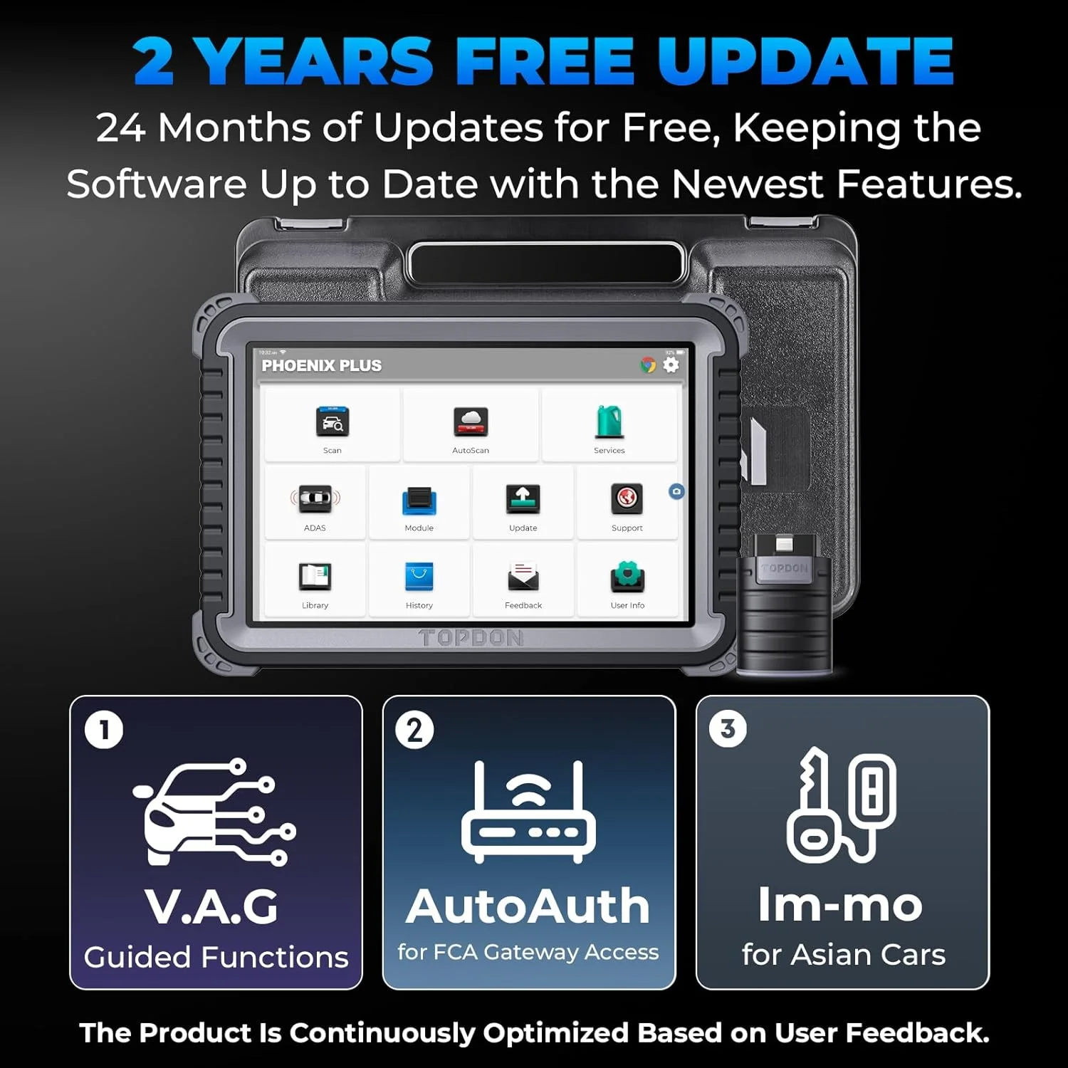 TOPDON Phoenix Plus 2 Scanner, 10.1