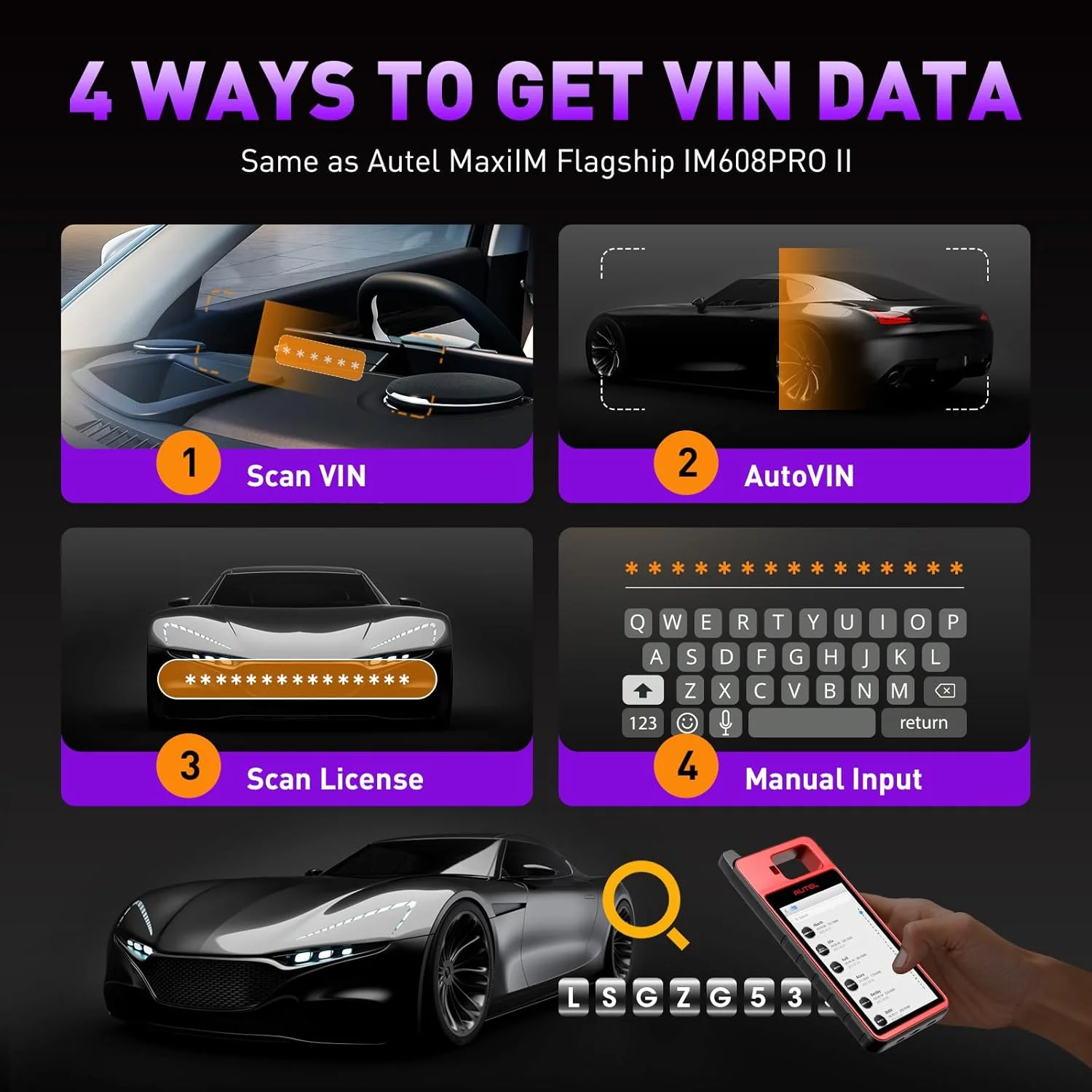 Autel MaxiIM KM100E Scanner 2025, Diagnostic Tool OBD Learning for 700+ Brands,Lifetime Free Update