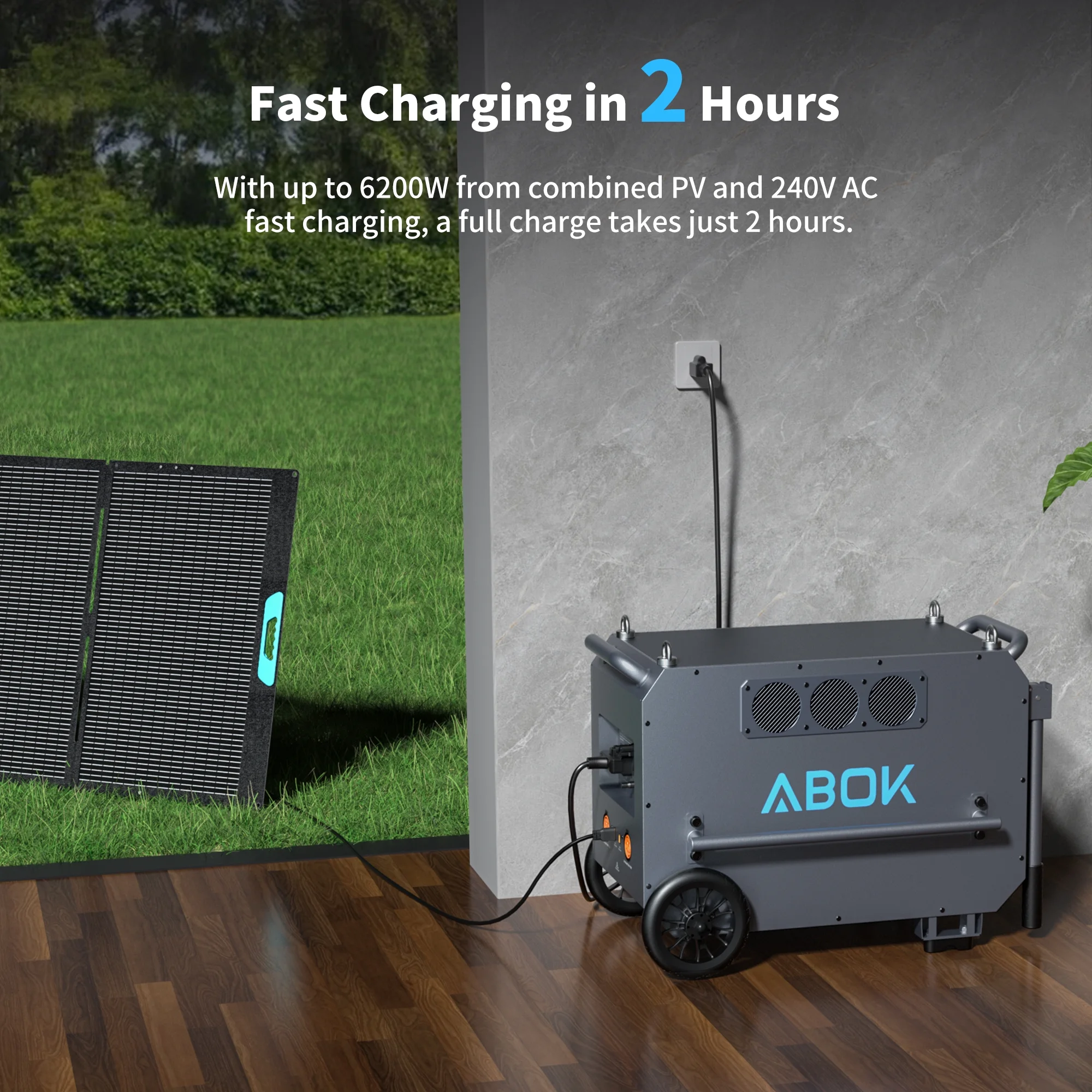 ABOK 7200W Portable Power Station: 9792Wh LiFePO4 Beast for Blackouts, Heavy-Duty Jobs & Outdoor Activities like Camping