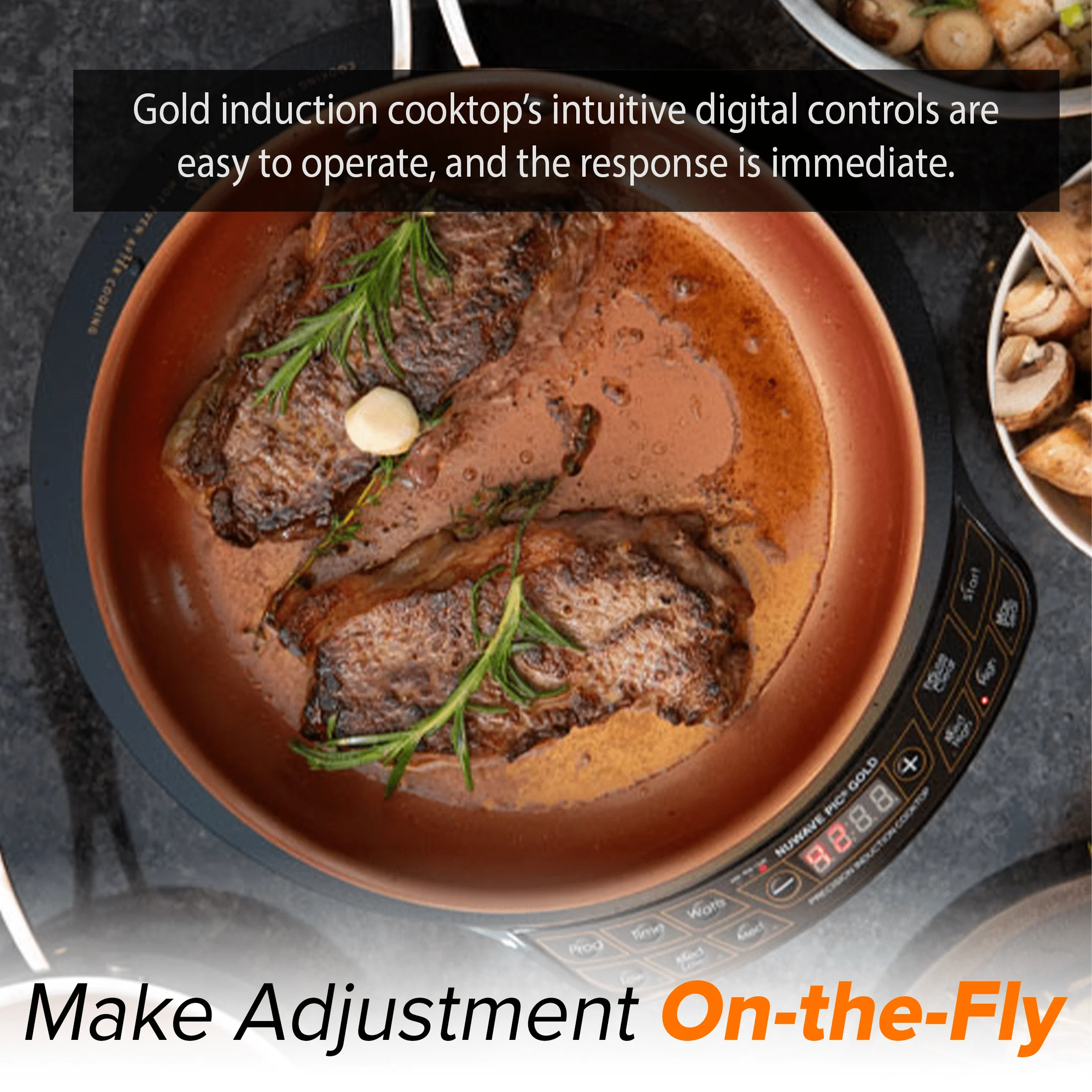 NuWave PIC Gold Precision Induction Cooktop with 10.5 inch Pan with 600, 900 or 1500 Watts, Stoves