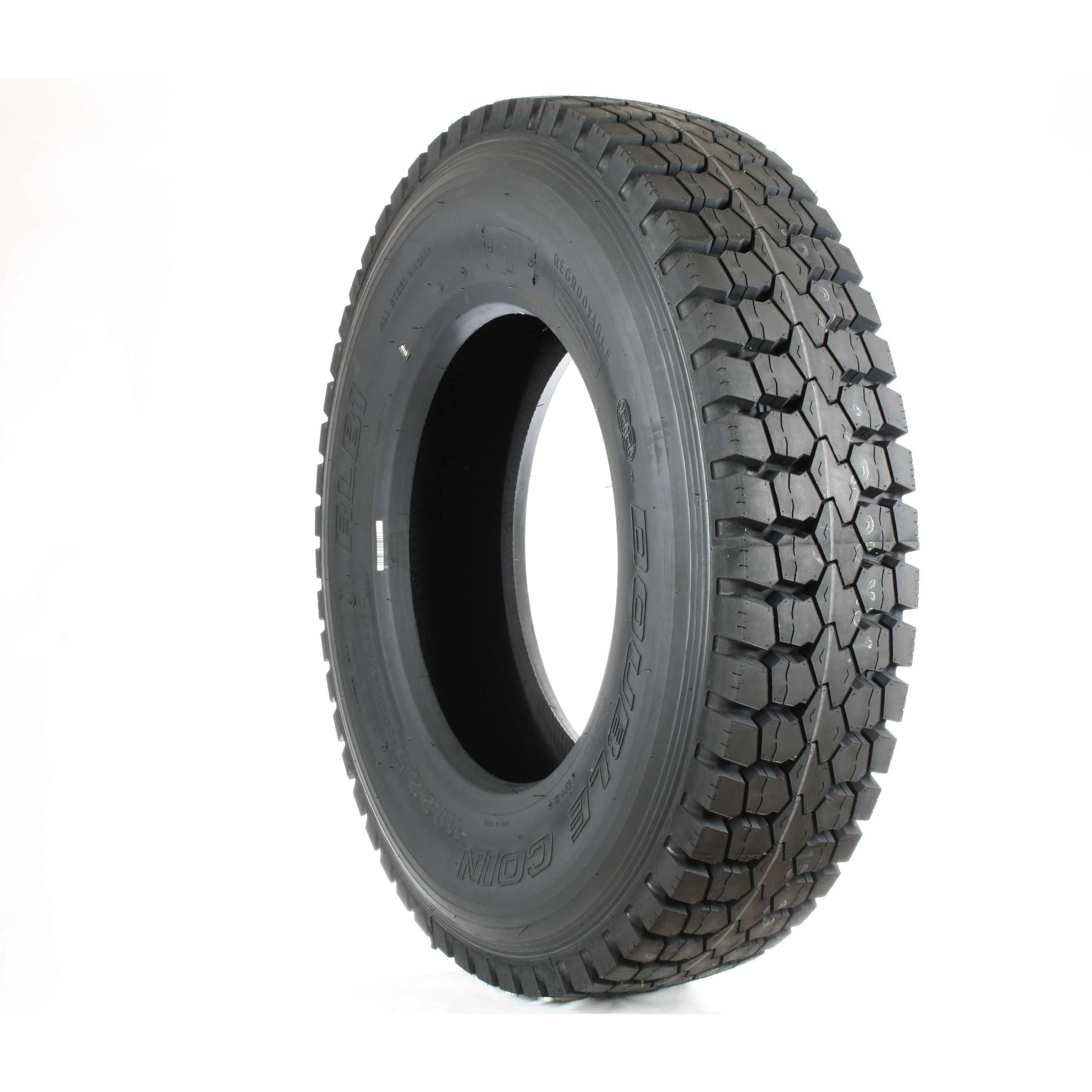 Double Coin RLB1 Open Shoulder Drive-Position Commercial Radial Truck Tire - 11R22.5 14 ply